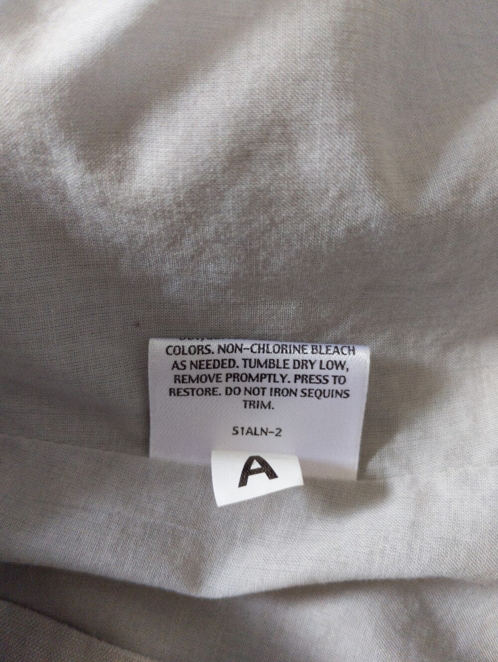 Eileen Fisher Irish Linen Sequin Tank Dress Gray Size 16 - Picture 6 of 10